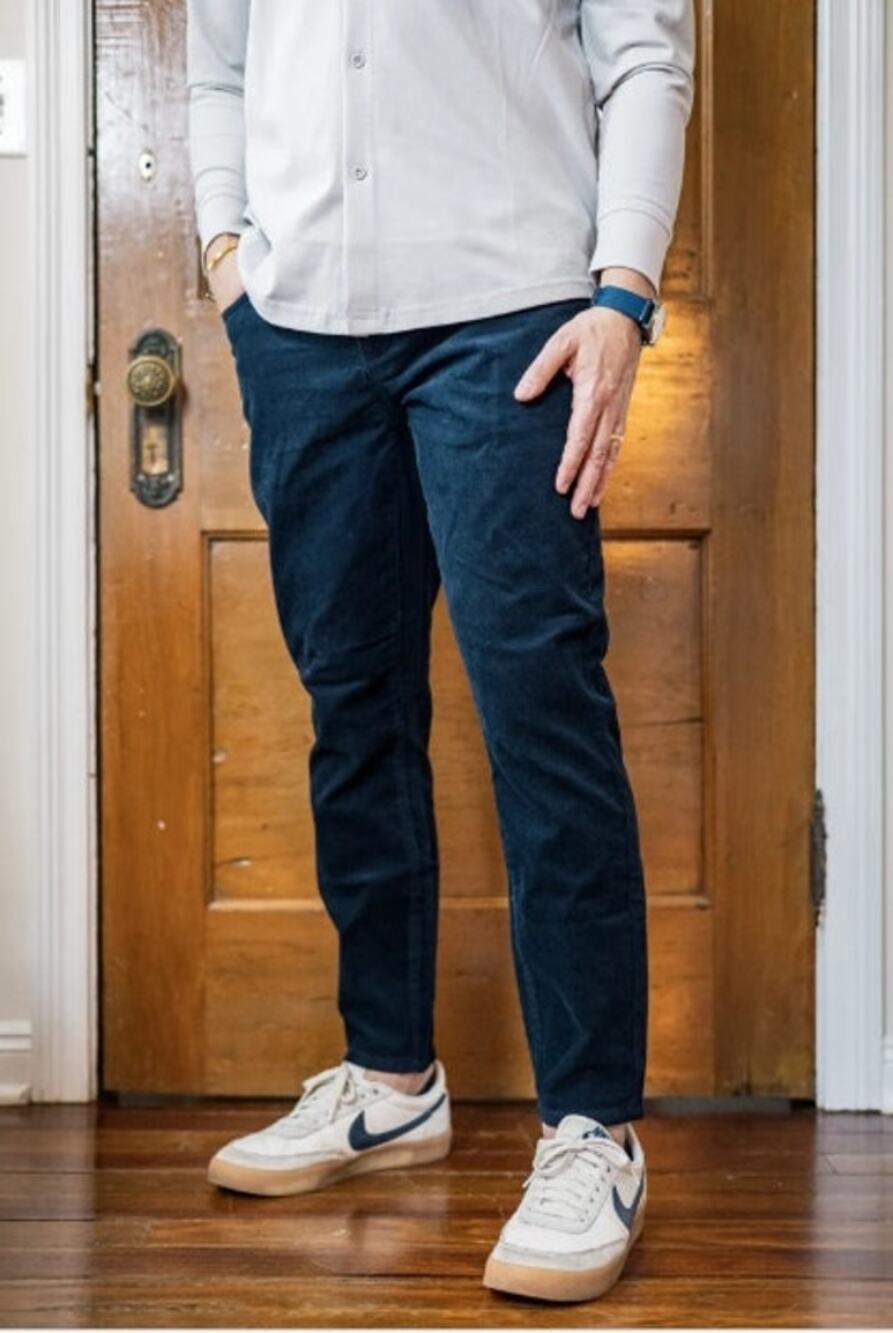 New NWT Under 5'10 Stretch Corduroy 5 Pocket Pants Navy Size 28/27